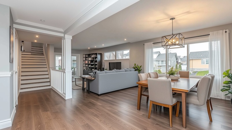 open concept living room